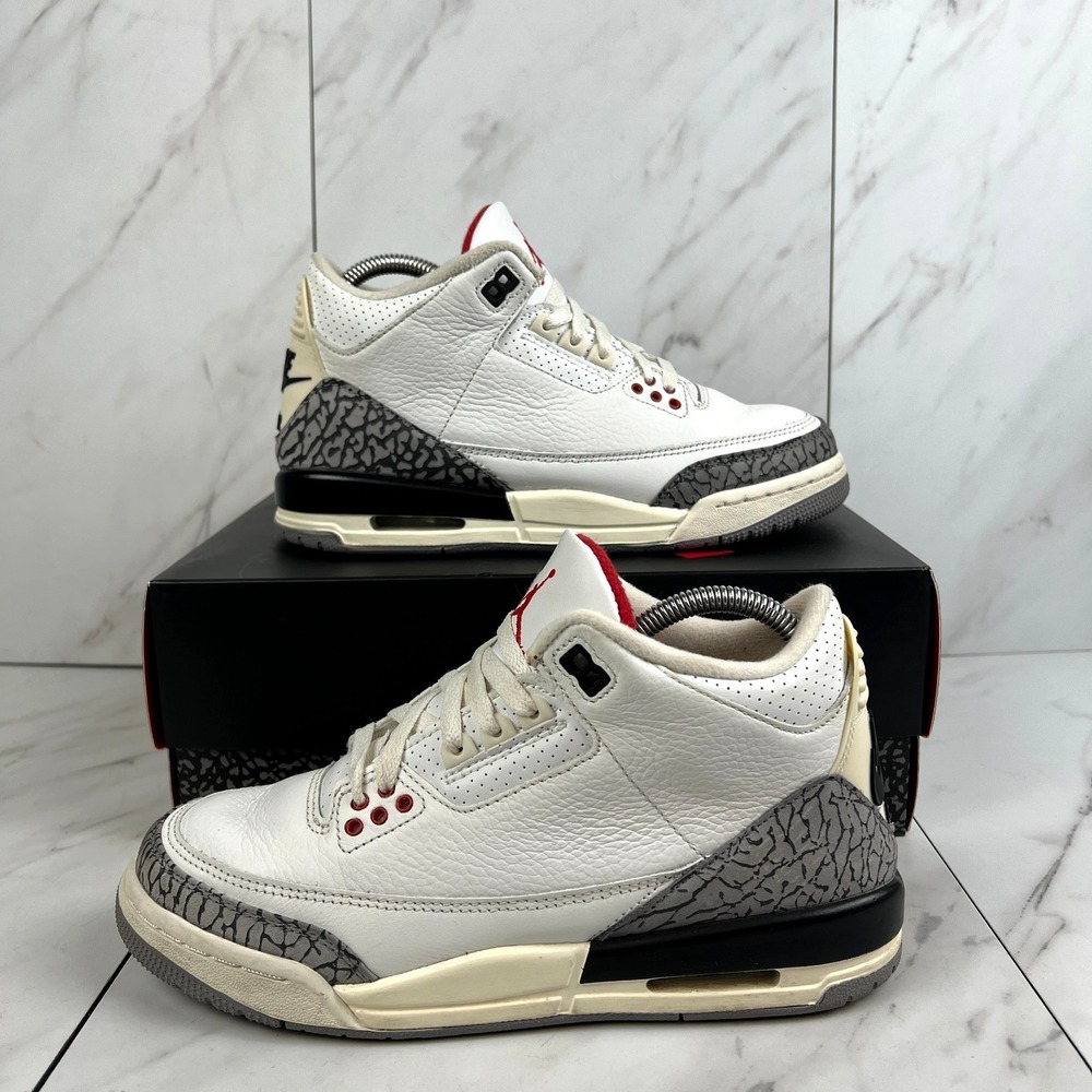 Nike Air Jordan 3 Retro White Cement Reimagined Mens Size 6.5 Y Sneakers DM0967